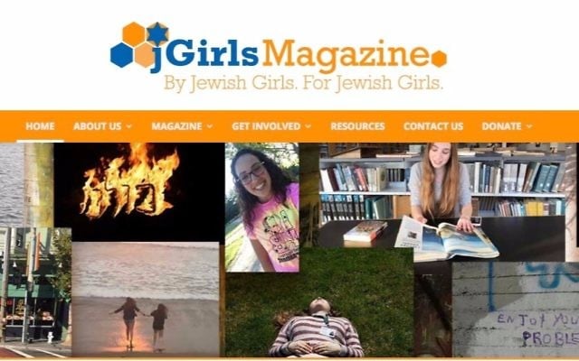 jGirls, an online magazine by and for Jewish teen girls, launched in June 2017. (Screenshot)