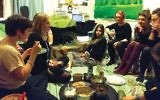Shabbat their own way: Food, song and worship at Ronit Delgado’s Brooklyn apartment. (AMY SARA CLARK/JW)