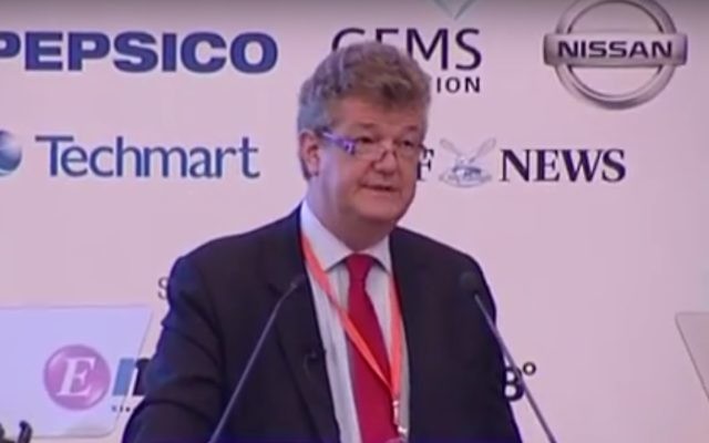 Francis Matthew, editor-at-large of Gulf News, in July 2017 (YouTube screenshot)
