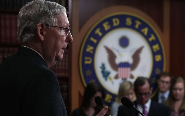 US Senate Majority Leader Sen. Mitch McConnell speaks during a news conference at the Capitol April 7, 2017 in Washington, DC. (Alex Wong/Getty Images) US Senate Majority Leader Sen. Mitch McConnell speaks during a news conference at the Capitol April 7, 2017 in Washington, DC. (Alex Wong/Getty Images)