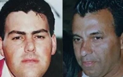 (L-R) Yehezkel Ramzerker and David Rabinovich, two Israeli policeman gunned down in the Jordan Valley on March 15, 2009. (Screen capture/YouTube)