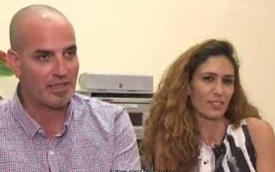 Shahar Abecassis, an Israeli taxi driver, escaped an assassination plot hatched by his ex-wife, an Israeli expat living in Oklahoma, July 7, 2017. (Screenshot/Channel 10)