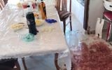 A photo released by the Israeli military shows the scene of the July 21, 2017, terror attack in a family home in the settlement of Halamish (IDF Spokesperson)