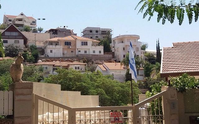 The homes in the West Bank settlement of Shaarei Tikva reportedly built on Area B. (Courtesy: Dror Etkes) The homes in the West Bank settlement of Shaarei Tikva reportedly built on Area B. (Courtesy: Dror Etkes)