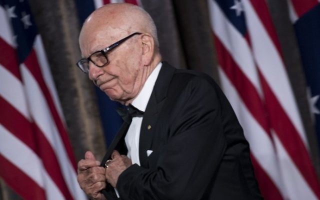 Rupert Murdoch at a dinner at the Intrepid Sea, Air and Space Museum in New York, May 4, 2017. (AFP Photo/Brendan Smialowski) Rupert Murdoch at a dinner at the Intrepid Sea, Air and Space Museum in New York, May 4, 2017. (AFP Photo/Brendan Smialowski)