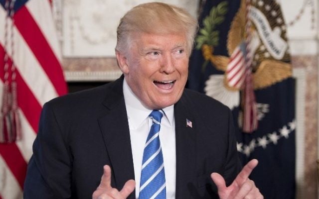 US President Donald Trump speaks to the press on August 11, 2017, at Trump National Golf Club in Bedminster,New Jersey (AFP PHOTO / JIM WATSON)