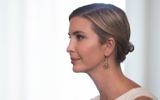 Ivanka Trump listens as her father, US President Donald Trump, speaks to the press at his Bedminster National Golf Club in New Jersey, on August 11, 2017. (AFP/Jim Watson)