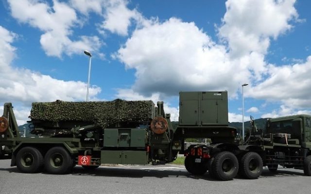 A PAC-3 surface-to-air missile is transported into Japan Ground Self-Defense Forces' Kaita base in Kaita town, Hiroshima prefecture on August 12, 2017. (AFP PHOTO / JIJI PRESS / STR ) A PAC-3 surface-to-air missile is transported into Japan Ground Self-Defense Forces' Kaita base in Kaita town, Hiroshima prefecture on August 12, 2017. (AFP PHOTO / JIJI PRESS / STR )