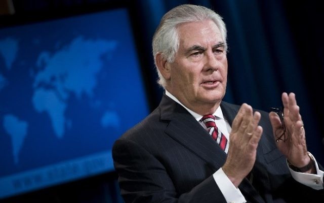 US Secretary of State Rex Tillerson speaks during a briefing at the State Department on August 22, 2017. (AFP Photo/Brendan Smialowski) US Secretary of State Rex Tillerson speaks during a briefing at the State Department on August 22, 2017. (AFP Photo/Brendan Smialowski)