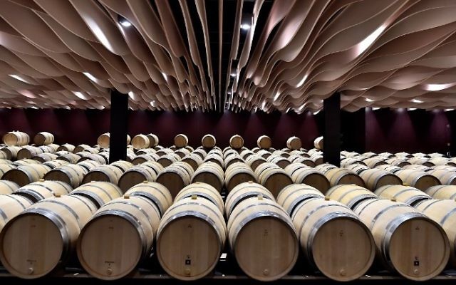 This file photo taken on March 30, 2017, shows wine barrels in the wine cellar of the Chateau de Beychevelle in Saint Julien de Beychevelle. (AFP Photo/Georges Gobet) This file photo taken on March 30, 2017, shows wine barrels in the wine cellar of the Chateau de Beychevelle in Saint Julien de Beychevelle. (AFP Photo/Georges Gobet)