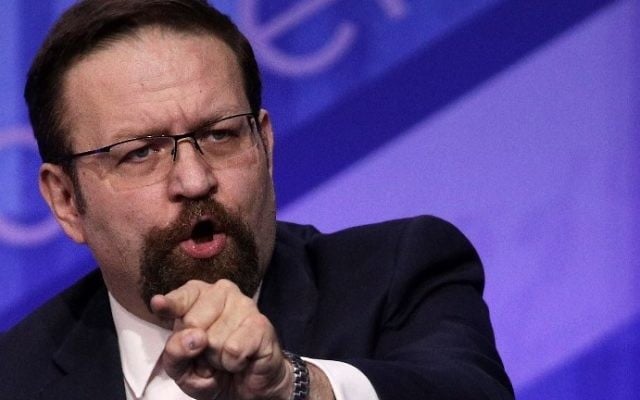 This file photo taken on February 24, 2017 shows Deputy Assistant to US President Donald Trump, Sebastian Gorka, speaking during the Conservative Political Action Conference in National Harbor, Maryland. (AFP PHOTO / GETTY IMAGES NORTH AMERICA / ALEX WONG) This file photo taken on February 24, 2017 shows Deputy Assistant to US President Donald Trump, Sebastian Gorka, speaking during the Conservative Political Action Conference in National Harbor, Maryland. (AFP PHOTO / GETTY IMAGES NORTH AMERICA / ALEX WONG)