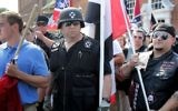 Hundreds of white nationalists, neo-Nazis and members of the "alt-right" march down East Market Street toward Lee Park during the 'Unite the Right"'rally August 12, 2017 in Charlottesville, Virginia.  (Chip Somodevilla/Getty Images/AFP)