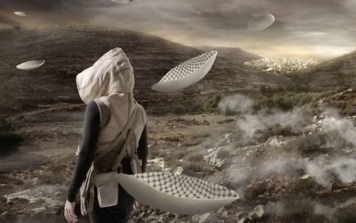 A still from the piece by Larissa Sansour. (Courtesy of the artist)
