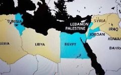 ABC News Australia graphic with Palestine and no Israel (ABC screenshot)