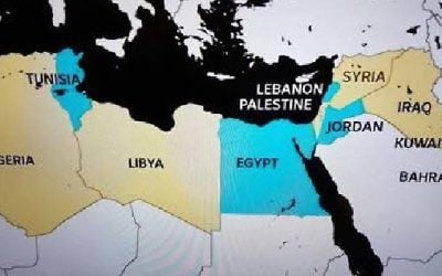 ABC News Australia graphic with Palestine and no Israel (ABC screenshot)