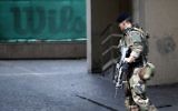 Illustrative: French police officers stand near the scene where French soldiers were hit and injured by a vehicle in the western Paris suburb of Levallois-Perret near Paris, France, Wednesday, Aug. 9, 2017. (AP Photo/Kamil Zihnioglu)
