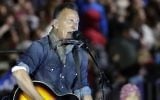 In this Nov. 7, 2016, photo Bruce Springsteen performs during a Hillary Clinton campaign event at Independence Mall in Philadelphia. (AP Photo/Matt Slocum)