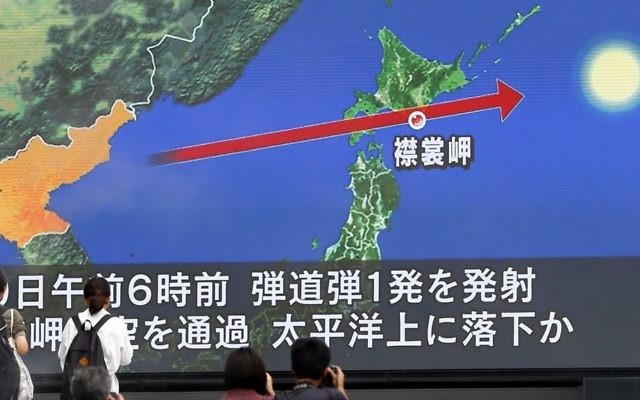 People walk by a TV news program reporting North Korea's missile launch, in Tokyo, Tuesday, Aug. 29, 2017. (AP/Shizuo Kambayashi) People walk by a TV news program reporting North Korea's missile launch, in Tokyo, Tuesday, Aug. 29, 2017. (AP/Shizuo Kambayashi)