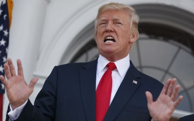 President Donald Trump speaks to reporters before a security briefing at Trump National Golf Club in Bedminster, N.J., Thursday, Aug. 10, 2017, (AP Photo/Evan Vucci) (AP Photo/Evan Vucci) President Donald Trump speaks to reporters before a security briefing at Trump National Golf Club in Bedminster, N.J., Thursday, Aug. 10, 2017, (AP Photo/Evan Vucci) (AP Photo/Evan Vucci)