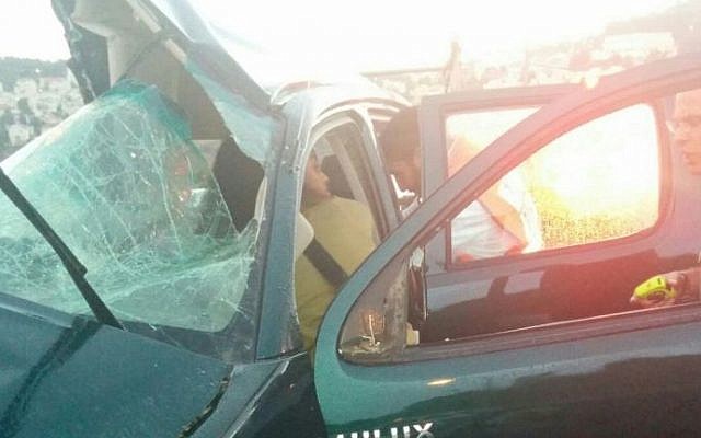 Illustrative. The wreckage of a car crash on Israel's Route 60 highway on October 27, 2015. (Magen David Adom) Illustrative. The wreckage of a car crash on Israel's Route 60 highway on October 27, 2015. (Magen David Adom)