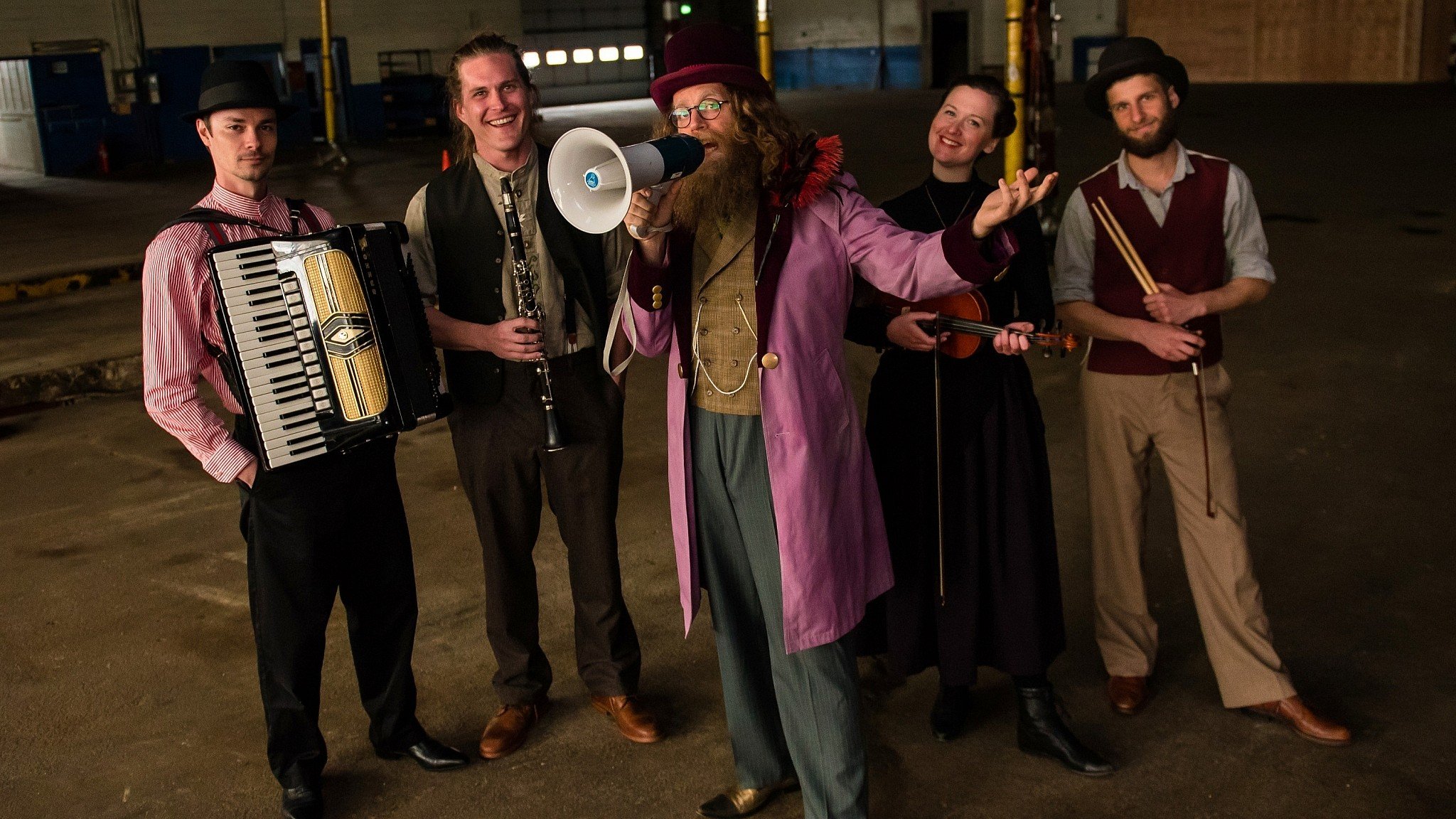 From left: Graham Scott, Chris Weatherstone, Ben Caplan, Mary Fay Coady, and Jamie Kronick in 'Old Stock' (Stoo Metz)