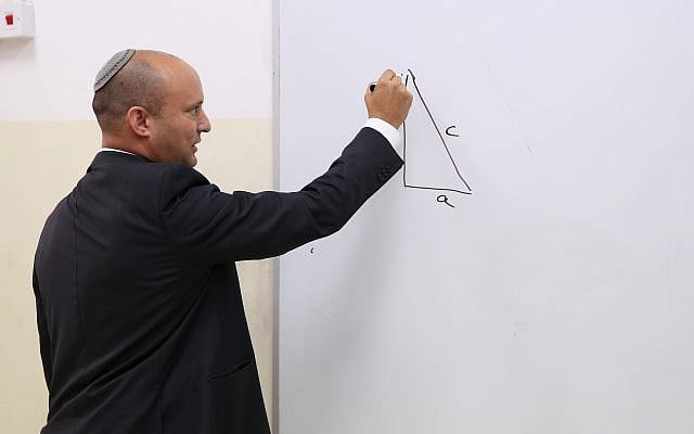Education Minister Naftali Bennett visits a school in Tel Aviv on May 10, 2016. (Yaacov Cohen/Flash90) Education Minister Naftali Bennett visits a school in Tel Aviv on May 10, 2016. (Yaacov Cohen/Flash90)