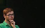 Yair Netanyahu, son of Prime Minister Benjamin Netanyahu, at the annual bible study held at the Prime Minister's Residence in Jerusalem on October 13, 2016. (Marc Israel Sellem/Pool/Flash90)