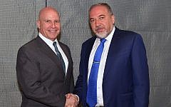 Defense Minister Avigdor Liberman meets with US National Security Adviser H. R. McMaster on May 22, 2017. (Ariel Hermoni/Defense Ministry/Flash90)