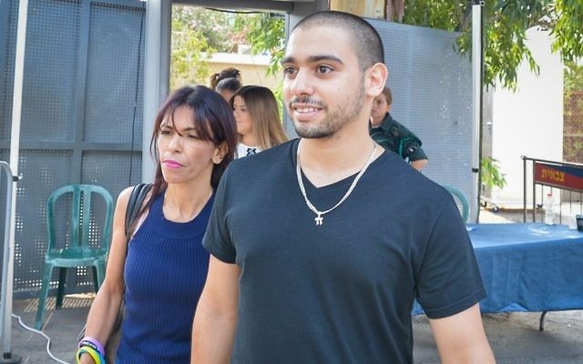 Former IDF soldier Elor Azaria arrives to the courtroom at the Kirya military base in Tel Aviv on August 8, 2017. (Roy Alima/Flash90) Former IDF soldier Elor Azaria arrives to the courtroom at the Kirya military base in Tel Aviv on August 8, 2017. (Roy Alima/Flash90)