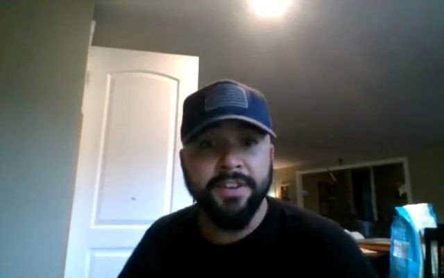 Joey Gibson, organizer of cancelled Patriot Prayer far-right rally scheduled for San Fransisco, August 23, 2017. (Screen capture: Facebook video) Joey Gibson, organizer of cancelled Patriot Prayer far-right rally scheduled for San Fransisco, August 23, 2017. (Screen capture: Facebook video)