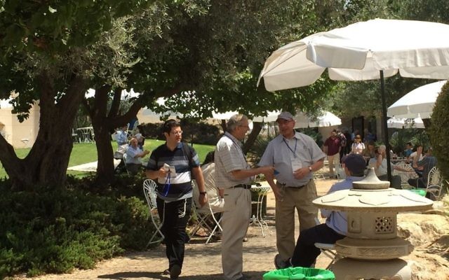 Part of the draw for scholars attending the 17th World Congress of Jewish Studies at Hebrew University in Jerusalem on August 6-10, 2017, is the chance to catch up with old friends. (Amanda Borschel-Dan/Times of Israel) Part of the draw for scholars attending the 17th World Congress of Jewish Studies at Hebrew University in Jerusalem on August 6-10, 2017, is the chance to catch up with old friends. (Amanda Borschel-Dan/Times of Israel)
