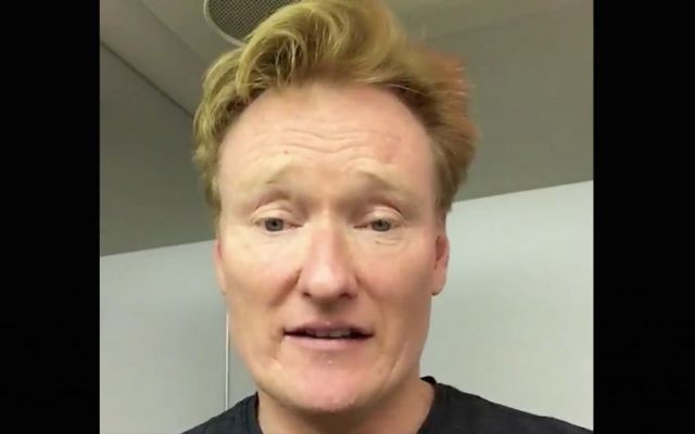 Conan O'Brien practices his Hebrew in an El Al airplane bathroom en route to Israel on August 25, 2016. (Screen capture: Twitter) Conan O'Brien practices his Hebrew in an El Al airplane bathroom en route to Israel on August 25, 2016. (Screen capture: Twitter)