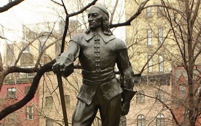 The Peter Stuyvesant statue in New York City stands in a Manhattan square named for him. (Wikimedia Commons)