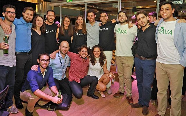 This year's cohort of Birthright Israel Excel Ventures entrepreneurs at the final presentation evening of their projects, August 1, 2017 (Courtesy/Avishai Finkelstien) This year's cohort of Birthright Israel Excel Ventures entrepreneurs at the final presentation evening of their projects, August 1, 2017 (Courtesy/Avishai Finkelstien)