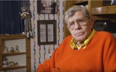 Jerry Lewis gives an interview to the Hollywood Reporter on December 21, 2016. (screen capture: YouTube)