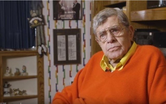 Jerry Lewis gives an interview to the Hollywood Reporter on December 21, 2016. (screen capture: YouTube) Jerry Lewis gives an interview to the Hollywood Reporter on December 21, 2016. (screen capture: YouTube)