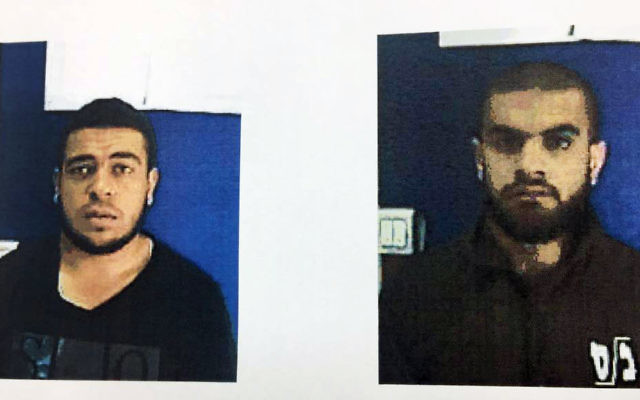 Na’im Abd al-Karim Qassem Jabarin, left, and Mahmoud Abd al-Karim Qassem Jabarinl, two Arab Israeli brothers suspected of supporting the Islamic State terrorist organization who were arrested in July 2017. (Shin Bet) Na’im Abd al-Karim Qassem Jabarin, left, and Mahmoud Abd al-Karim Qassem Jabarinl, two Arab Israeli brothers suspected of supporting the Islamic State terrorist organization who were arrested in July 2017. (Shin Bet)