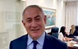 Prime Minister Benjamin Netanyahu welcomes Conan O'Brien to Israel in a satirical video uploaded to social media on August 28, 2017. (screen capture: Twitter)