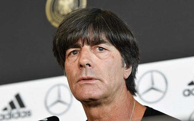 Germany's national football coach Joachim Loew gives a press conference in Stuttgart, southwestern Germany, September 3, 2017. (AFP/Thomas Kienzle) Germany's national football coach Joachim Loew gives a press conference in Stuttgart, southwestern Germany, September 3, 2017. (AFP/Thomas Kienzle)