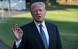 US President Donald Trump speaks to the press at the White House in Washington, DC, September 24, 2017. (AFP/NICHOLAS KAMM)