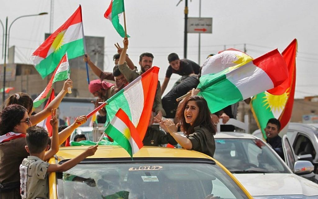Iraqis Kurds wave Kurdish flags in the streets of the northern city of Kirkuk on September 25, 2017, as voting took place for a referendum on independence. (AFP Photo/Ahmad Al-Rubaye) Iraqis Kurds wave Kurdish flags in the streets of the northern city of Kirkuk on September 25, 2017, as voting took place for a referendum on independence. (AFP Photo/Ahmad Al-Rubaye)