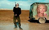 Yonatan Shiray, now an active combat soldier, in his foxtrotting scene in the award-winning film 'Foxtrot' (Courtesy 'Foxtrot')