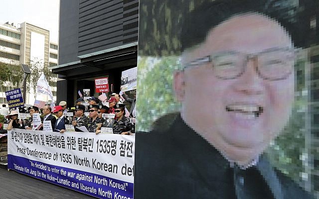 South Korean conservative activists and North Korean defectors attend a rally against North Korea and North's leader Kim Jong Un in downtown Seoul, South Korea, Friday, Sept. 8, 2017. (AP Photo/Lee Jin-man) South Korean conservative activists and North Korean defectors attend a rally against North Korea and North's leader Kim Jong Un in downtown Seoul, South Korea, Friday, Sept. 8, 2017. (AP Photo/Lee Jin-man)