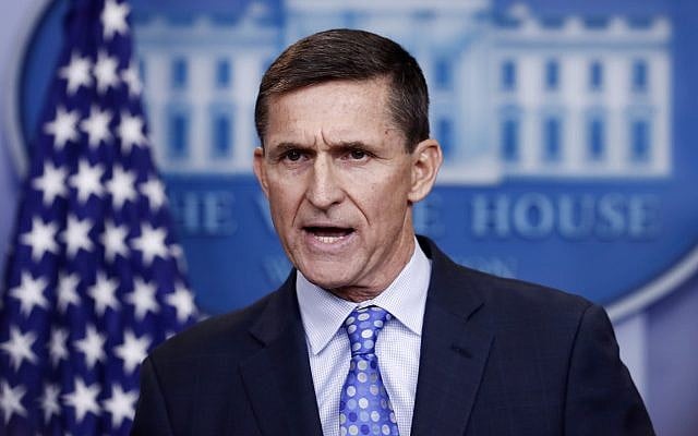 In this file photo from Feb. 1, 2017, then US national security adviser Michael Flynn speaks during the daily news briefing at the White House. (AP Photo/Carolyn Kaster) In this file photo from Feb. 1, 2017, then US national security adviser Michael Flynn speaks during the daily news briefing at the White House. (AP Photo/Carolyn Kaster)