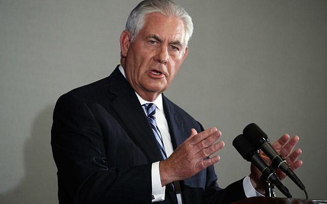 Secretary of State Rex Tillerson speaks at a press briefing at the Hilton Midtown hotel during the United Nations General Assembly, Wednesday, Sept. 20, 2017, in New York. (AP/Evan Vucci) Secretary of State Rex Tillerson speaks at a press briefing at the Hilton Midtown hotel during the United Nations General Assembly, Wednesday, Sept. 20, 2017, in New York. (AP/Evan Vucci)