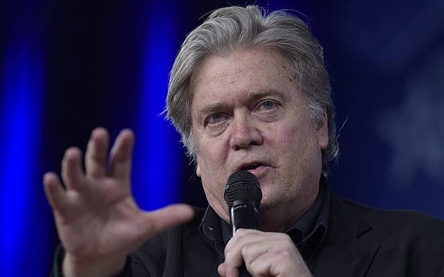 Former White House strategist Stephen Bannon speaks during the Conservative Political Action Conference (CPAC) in Oxon Hill, Md., February 23, 2017. (AP Photo/Susan Walsh) Former White House strategist Stephen Bannon speaks during the Conservative Political Action Conference (CPAC) in Oxon Hill, Md., February 23, 2017. (AP Photo/Susan Walsh)
