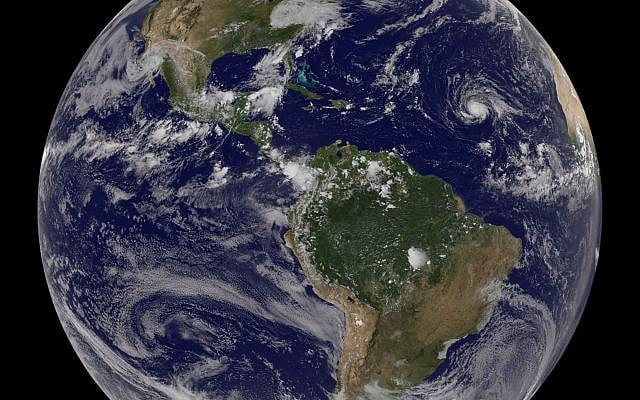 Enhanced satellite image showing Hurricane Irma, in the middle of the Atlantic Ocean, September 2, 2017.
(NASA/NOAA via AP) Enhanced satellite image showing Hurricane Irma, in the middle of the Atlantic Ocean, September 2, 2017.
(NASA/NOAA via AP)