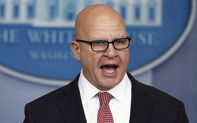 US National Security Adviser H.R. McMaster speaks during a news briefing at the White House on September 15, 2017 (AP Photo/Carolyn Kaster) US National Security Adviser H.R. McMaster speaks during a news briefing at the White House on September 15, 2017 (AP Photo/Carolyn Kaster)