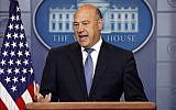 White House chief economic adviser Gary Cohn speaks during the daily press briefing, Thursday, Sept. 28, 2017, in Washington. (AP Photo/Evan Vucci)