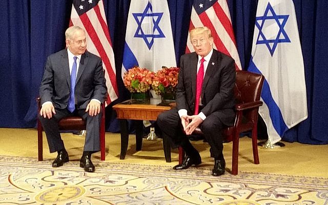 US President Donald Trump meets with Israel Prime Minister Benjamin Netanyahu in New York on the eve of the UN General Assembly on September 18, 2017. (GPO) US President Donald Trump meets with Israel Prime Minister Benjamin Netanyahu in New York on the eve of the UN General Assembly on September 18, 2017. (GPO)